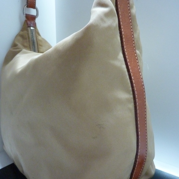 Prada Vintage BEIGE  Nylon Shoulder Bag - Picture 6 of 16